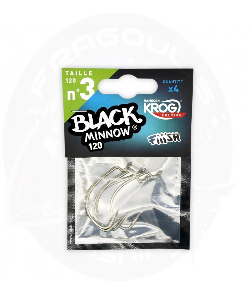 ΑΓΚΙΣΤΡΙΑ FIIISH BLACK MINNOW HOOKS BY VMC No 3