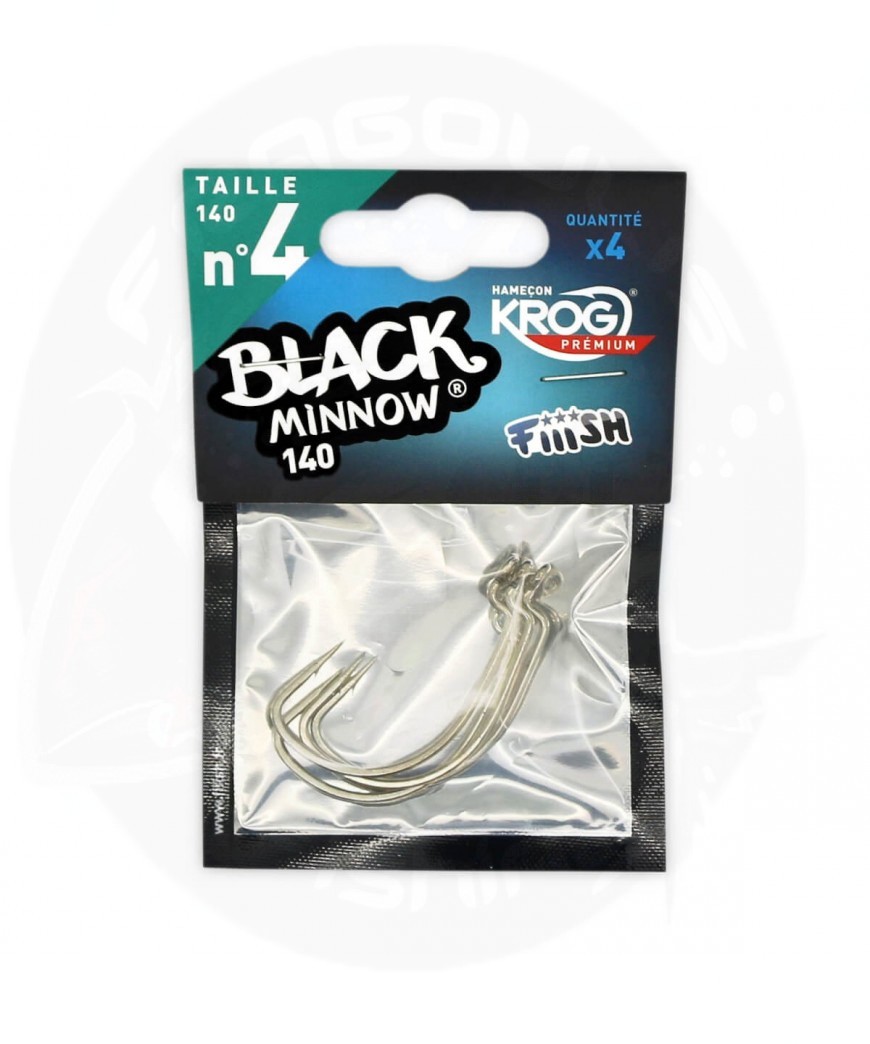 ΑΓΚΙΣΤΡΙΑ FIIISH BLACK MINNOW HOOKS BY VMC No 4